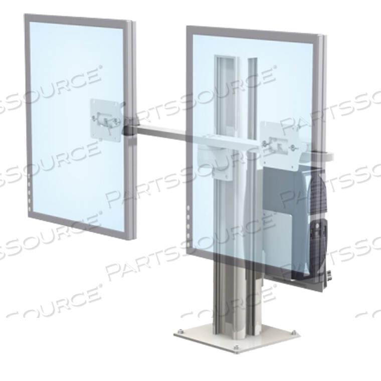 OEM#: SSM-454SIDE TO SIDE MONITOR ARM, MONITOR CHANNEL MOUNT, ACCESSORY HEAD ON TOP by Amico Accessories