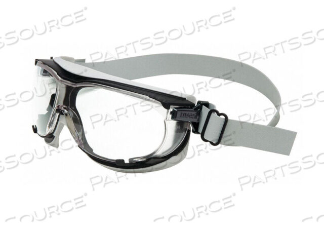 OEM#: S1650DCARBONVISION SAFETY GOGGLE, CLEAR LENS, BLACK/GRAY FRAME, DURA-STREME, NEOPRENE by Uvex