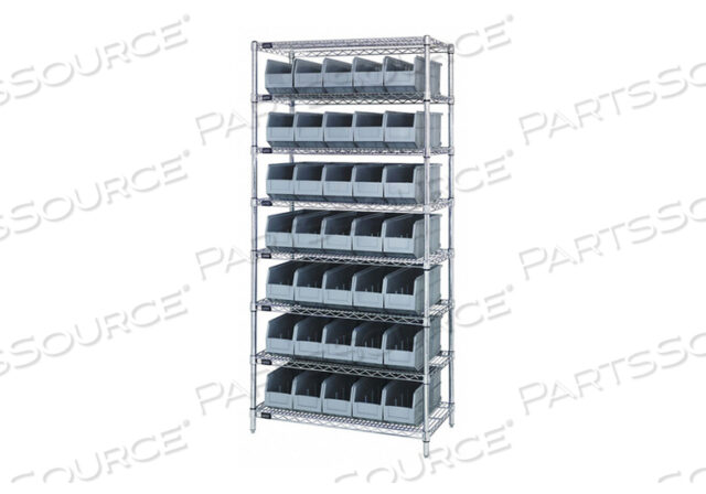 OEM#: WR8-461GYG7074 СТЕЛЛАЖ ДЛЯ ЯЩИКОВ 74 ОБЩАЯ ВЫСОТА 35 ЯЩИКОВ СЕРЫЙ от Quantum Storage Systems