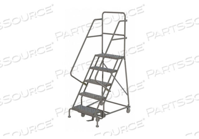 OEM#: KDSR105166ПЕРФОРИРОВАННАЯ 16W 5-СТУПЕНЧАТАЯ СТАЛЬНАЯ ЛЕСТНИЦА НА РОЛИКЕ 10D С ВЕРХНЕЙ СТУПЕНЬКОЙ от Tri-Arc