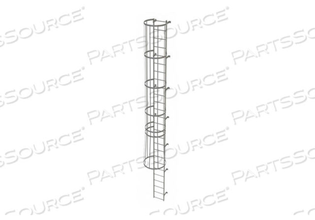 OEM#: WLFC1126FIXED LADDER W/ SAFETY CAGE STEEL 25 FT. by Tri-Arc