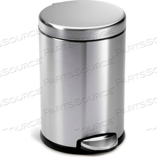 OEM#: CW1852MINI ROUND STEP CAN - 1-1/5 ГАЛЛОНА, ШЛИФОВАННАЯ НЕРЖАВЕЮЩАЯ СТАЛЬ от Simplehuman