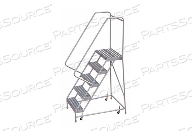 OEM#: WLAR1051645 STEP ALUMINUM ROLLING LADDER, 16 RIBBED STEP, 30 HANDRAILS by Tri-Arc