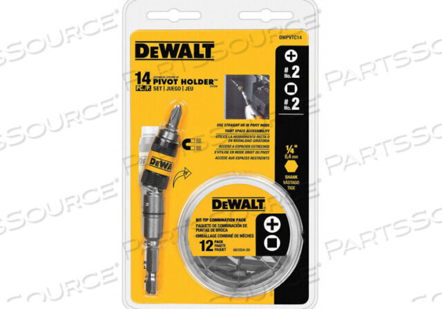OEM#: DWPVTC14НАБОР ШАРНИРНЫХ ФИГУР 14 ПРЕДМЕТОВ, ХВОСТОВИК 1/4 от DeWalt