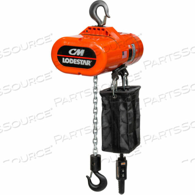 OEM#: 3565NHLODESTAR 2 ТОННЫ, ЭЛЕКТРИЧЕСКАЯ ЦЕПНАЯ ТАЛЬ С КОНТЕЙНЕРОМ ДЛЯ ЦЕПИ, 10 ПОДЪЕМОВ, 16 ФУТОВ В МИНИМУМ, 230/460 В от Columbus McKinnon
