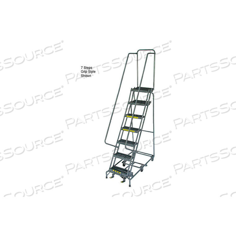 OEM#: SW1032PIPG10 STEP 24 W GRIP ALL DIRECTIONAL STEEL ROLLING LADDER- SAFETY ANGLE by Ballymore