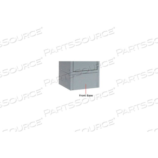 OEM#: FB-12-MGYSTEEL LOCKER FRONT BASE - FOR LOCKERS WITH 6H LEGS MEDIUM GREY by Tennsco Corp.