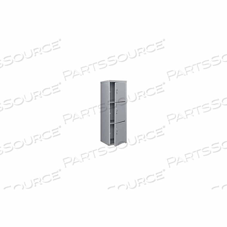 OEM#: DLCU-2424-3-GYTRIPLE TIER 3 DOOR HEAVY DUTY СВАРНОЙ СТАЛЬНОЙ ШКАФЧИК, 24WX24DX74H, СЕРЫЙ от Pucel Enterprises