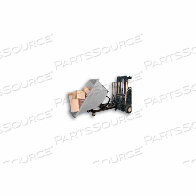 OEM#: SD-1.1C GRAYPLASTIC SELF-DUMPING FORKLIFT HOPPER W/ CASTER BASE, 1-1/10 CU. YD., 1000 LBS. CAP., GRAY by Bayhead Products