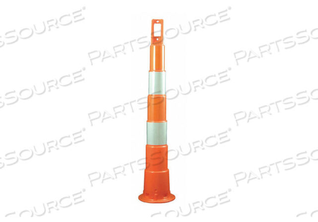 OEM#: 650R1-O-6-EG-ANAVICADE 42 PLASTIC CHANNELIZING ORANGE CONE WITH HANDLE, 4 6 ENGINEER GRADE SHEETING BANDS by Plasticade