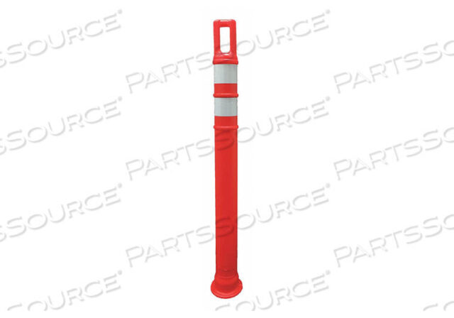 OEM#: 7342-LD-O-3-EG-WW42 РАЗМЕТЧИК СТОРОЖЕВОЙ БАШНИ, ПОЛИЭТИЛЕН, ОРАНЖЕВЫЙ, 2 ИНЖЕНЕРНЫЕ БЕЛЫЕ СВЕТООТРАЖАЮЩИЕ ПОЛОСЫ от Plasticade