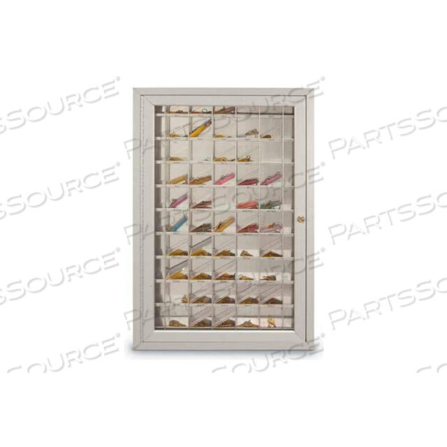 OEM#: UV1005634АЛЮМИНИЕВЫЙ ШКАФ ДЛЯ КЛЮЧЕЙ И КРЕДИТНЫХ КАРТ, 70 КАРМАНОВ, 23 Ш x 3-1/4 Г x 35 В, САТИН от United Visual Products