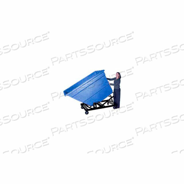OEM#: SD-1.7-C BLACKPLASTIC SELF-DUMPING FORKLIFT HOPPER W/ CASTER BASE, 1-7/10 CU. YD., 1200 LBS. CAP., BLACK by Bayhead Products
