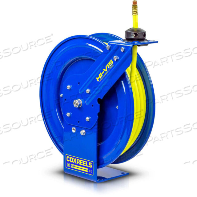 OEM#: SH-N-350-HV3/8 X 50 300PSI HI-VIS HEAVY DUTY SPRING RETRACTABLE LOW PRESSURE HOSE REEL by Coxreels