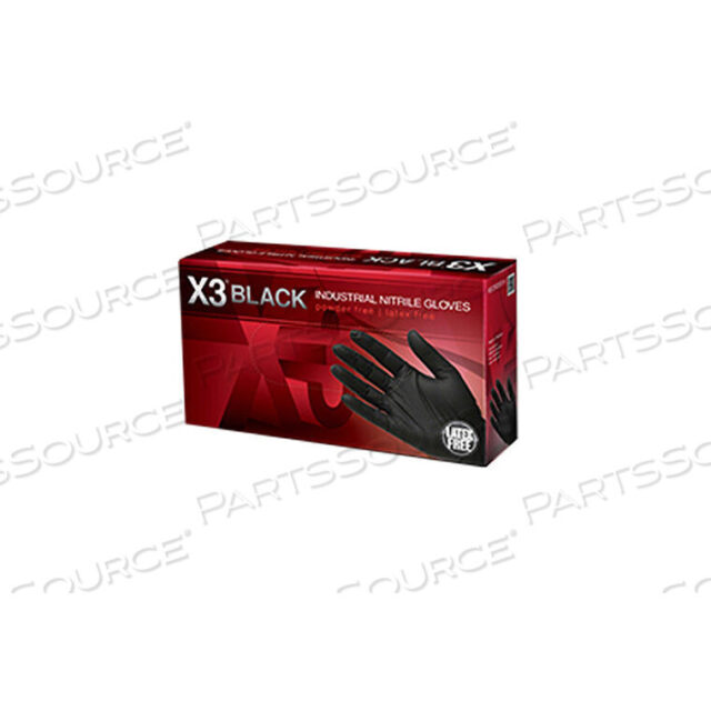 OEM#: BX346100BX34 ПЕРЧАТКИ НИТРИЛОВЫЕ ПРОМЫШЛЕННОГО КЛАССА НЕОПУДРЕННЫЕ, ЧЕРНЫЕ, 3 МИЛ, ТЕКСТУРИРОВАННЫЕ, БОЛЬШИЕ от Ammex