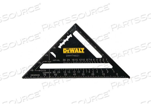 OEM#: DWHT46031КВАДРАТНЫЙ АЛЮМИНИЙ ЧЕРНЫЙ 7 ДЮЙМОВ ГРАДУИРОВКА 8THS от DeWalt