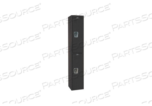 OEM#: U1282-2MEDOUBLE TIER 2 DOOR BLACK TIE STEEL LOCKER, 12WX18DX36H, ЧЕРНЫЙ, В РАЗОБРАННОМ СОСТАВЕ от Hallowell