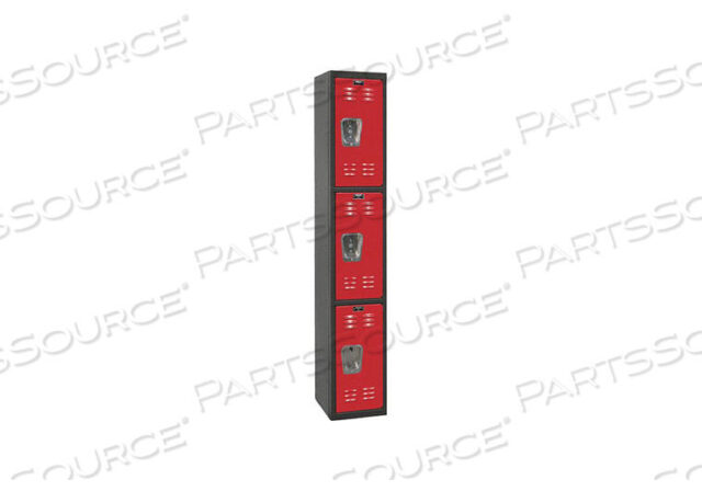 OEM#: U1282-3A-MRBLACK TIE LOCKER, ТРЕХЪЯРУСНЫЙ, 12X18X24, 3 ДВЕРИ, В СБОРЕ, ЧЕРНЫЙ/КРАСНЫЙ от Hallowell