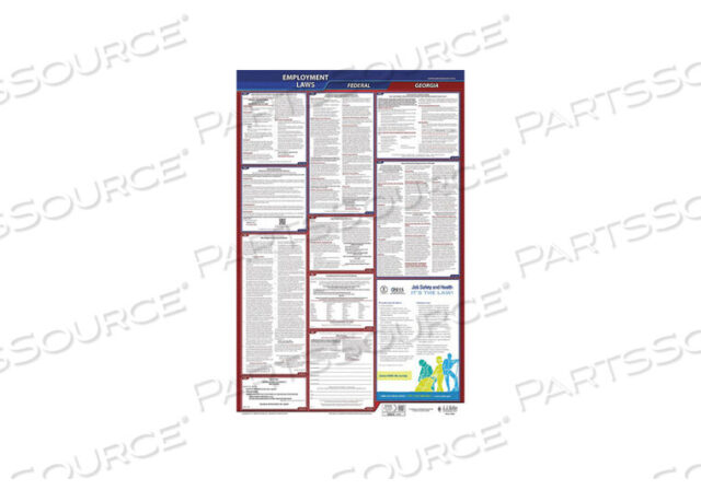 OEM#: 300-GA-1LABORLAW ПЛАКАТ FED/STA GA ENG 26INH 1YR от J.J. Keller & Associates