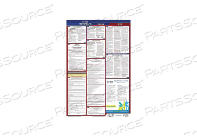 OEM#: 400-OH-1ПЛАКАТ ПО ТРУДОВОМУ ПРАВУ FED/STA OH SP 26INH 1YR от J.J. Keller & Associates