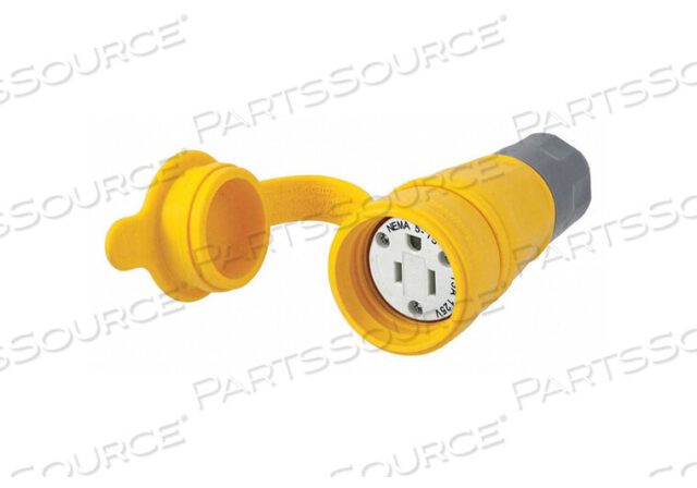 OEM#: HBL15W47ASTRAIGHT BLADE, ВОДОНЕПРОНИЦАЕМЫЙ РАЗЪЕМ, 15A, 125VAC 1 ФАЗА, 2P 3W ТЕРМОПЛАСТИЧНЫЙ ЭЛАСТОМЕР ЖЕЛТЫЙ от Hubbell Incorporated, Wiring Device-Kellums
