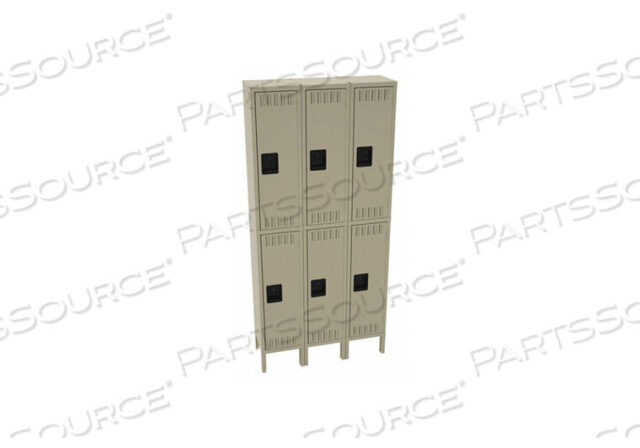 OEM#: DTS-121236-3SDШКАФЧИК ГАРДЕРОБНЫЙ LVRD 3 ШИРИНЫ 2 ЯРУСА ПЕСОЧНЫЙ от Tennsco Corp.