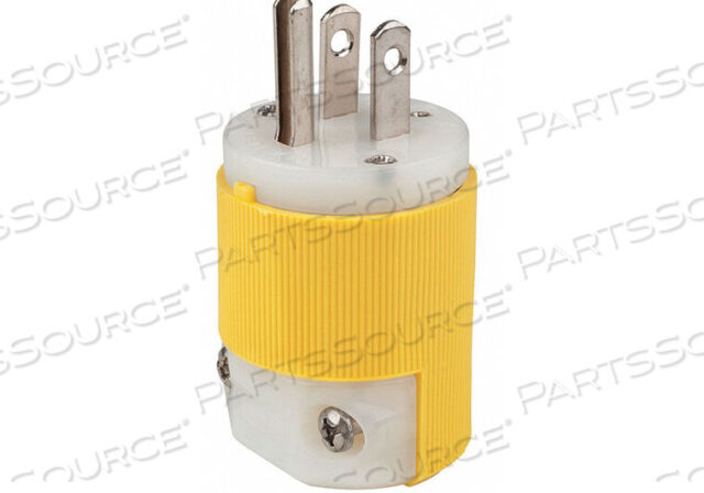OEM#: HBL52CM66CSВИЛКА С ПРЯМЫМ ШТЫРЕМ, 15A, 125V, 2P 3W НЕЙЛОН ЖЕЛТЫЙ от Hubbell Incorporated, Wiring Device-Kellums