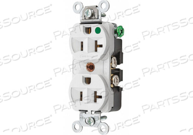 OEM#: HBL8300HWРОЗЕТКА, ДВУХСТОРОННЯЯ, ТОНКАЯ, ДЛЯ БОЛЬНИЦ, 5-20R, 125 В, 20 А, БЕЛАЯ от Hubbell Incorporated, Электромонтажное устройство-Kellums