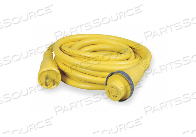 OEM#: HBL61CM08ШНУР ПИТАНИЯ, 50 ФУТОВ, 30 А, 125 В переменного тока, 10 AWG, NEMA L5-30P - NEMA L5-30R, ЖЕЛТЫЙ от Hubbell Incorporated, Wiring Device-Kellums