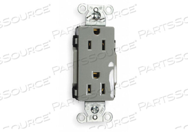 OEM#: DR15GRYRECEPTACLE DECO 15A 5-15R 125V GRAY от Hubbell Incorporated, Wiring Device-Kellums