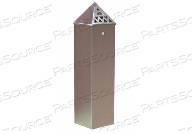 OEM#: TBH01CIGARETTE RECEPTACLE 1-3/4 GAL. SILVER by Smokers Oasis