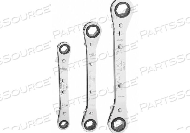 OEM#: 68244RATCHETING OFFSET BOX WRENCH SET, 3-PC. W/ POUCH by Klein Tools