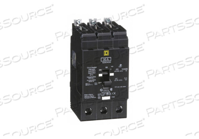 OEM#: EDB34030АВТОМАТИЧЕСКИЙ ВЫКЛЮЧАТЕЛЬ 30A BOLT ON 277/480V 3P квадратный D