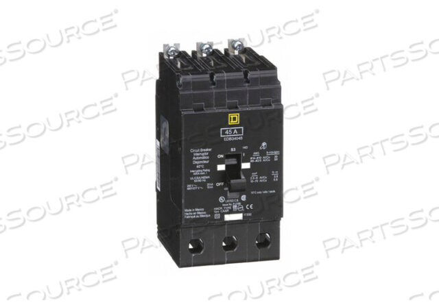 OEM#: EDB34045АВТОМАТИЧЕСКИЙ ВЫКЛЮЧАТЕЛЬ 45A БОЛТ НА 277/480 В 3P квадратным D