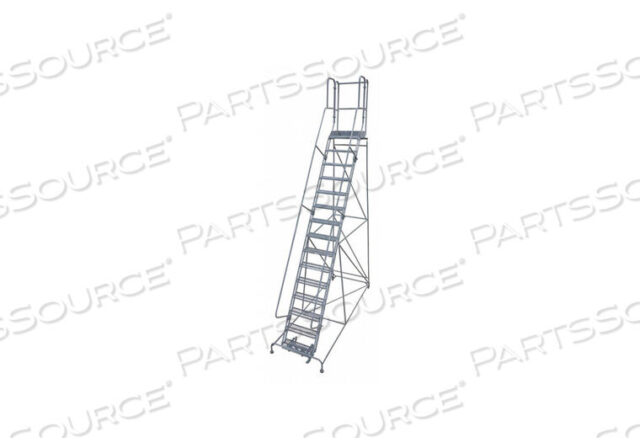 OEM#: 1515R2642A2E30B4W4C1P3ЛЕСТНИЦА НА КОЛЕСАХ 192 ДЮЙМА В X 42 ДЮЙМА Ш 15 СТУПЕНЕЙ от Cotterman