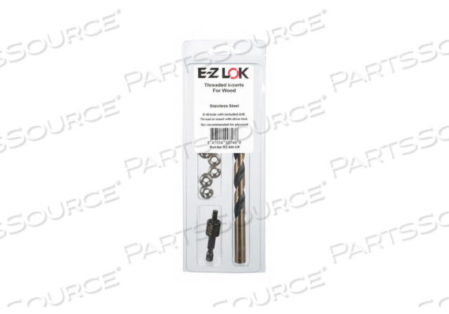 OEM#: EZ-400-4-CRE-Z НАБОР ДЛЯ УСТАНОВКИ НОЖЕВОЙ ВСТАВКИ С РЕЗЬБОЙ ДЛЯ ТВЕРДОЙ ДРЕВЕСИНЫ - НЕРЖАВЕЮЩАЯ СТАЛЬ - 1/4-20 от E-Z Lok