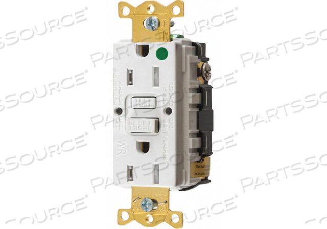 OEM#: GFRTW82WGFCI РОЗЕТКА 15A 125VAC 5-15R БЕЛАЯ от Hubbell Incorporated, Wiring Device-Kellums