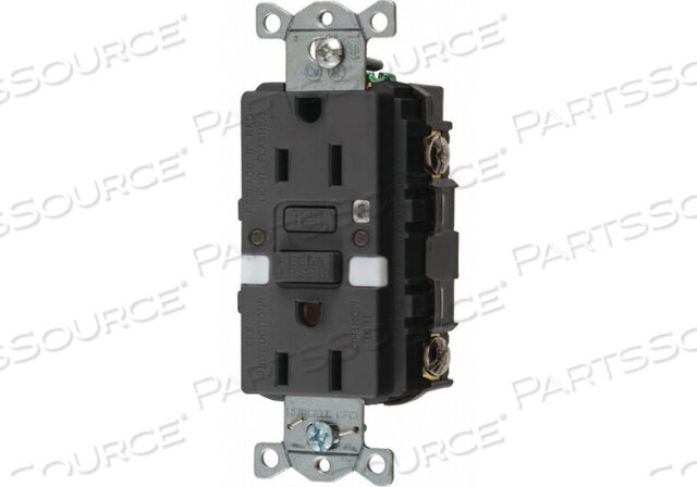 OEM#: GFRST15BKNLGFCI RCEPTCLE COMMERCIAL. BLK 15A 0.5 HP от Hubbell Incorporated, Wiring Device-Kellums