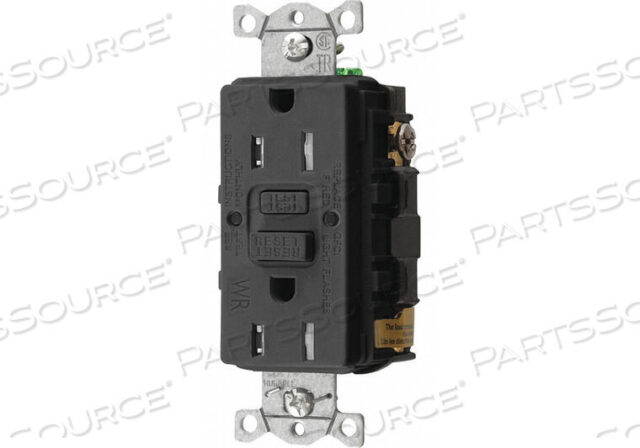 OEM#: GFTWRST15BKGFCI РОЗЕТКА 15A 125VAC 5-15R ЧЕРНАЯ от Hubbell Incorporated, Wiring Device-Kellums