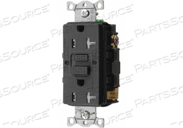 OEM#: GFTRST20BKGFCI RCEPTCLE COMMERCIAL. BLK 20A 1 HP от Hubbell Incorporated, Wiring Device-Kellums