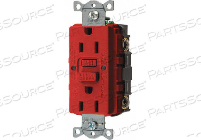 OEM#: GFWRST15RGFCI RCEPTCLE COMMERCIAL. RED 15A 0.5 HP от Hubbell Incorporated, Wiring Device-Kellums