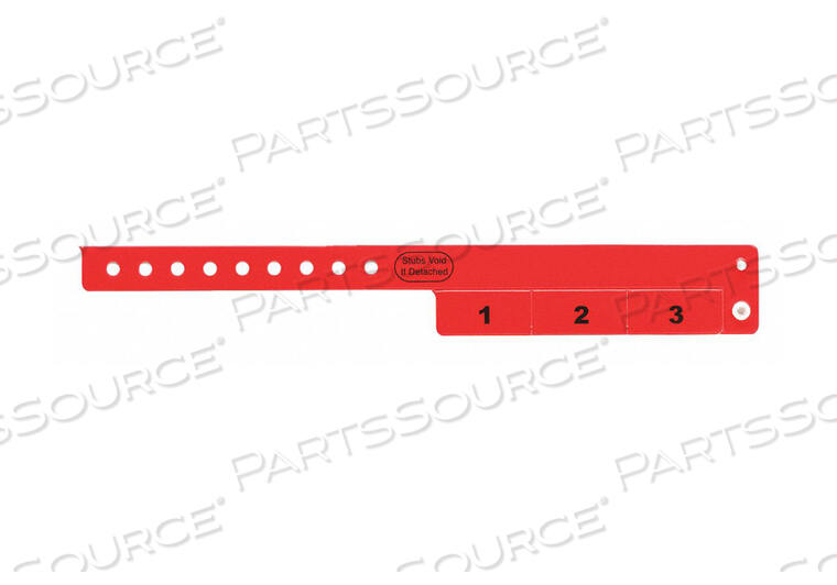 OEM#: VC3-03ID БРАСЛЕТ ВИНИЛОВЫЙ КАССОВЫЙ БИРКА КРАСНЫЙ PK500 от Identiplus