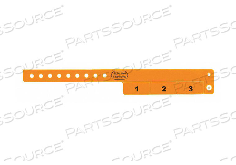 OEM#: VC3-04ID БРАСЛЕТ ВИНИЛОВЫЙ КАССОВЫЙ БИРКА ОРАНЖЕВЫЙ PK500 от Identiplus