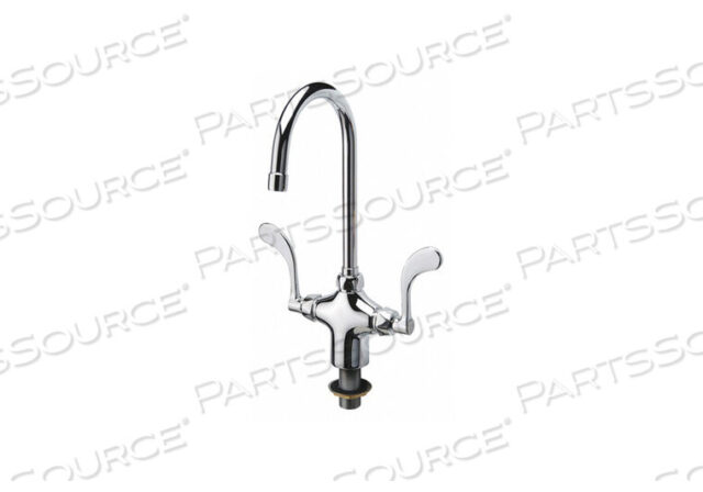 OEM#: Z826B4-XLDOUBLE LAB FAUCET WITH 5-3/8 GOOSENECK AND 4 WRIST BLADE HANDLES - LEAD FREE by Zurn Industries LLC