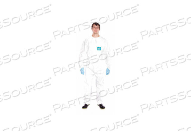OEM#: WH20-B-92-177-03J4513 COLLARED COVERALL ELASTIC WHITE M PK25 by Ansell Healthcare