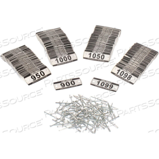 OEM#: 493411Комплект номерных знаков CLOCKER, НОМЕР 900-1099, 200 шт./УПАКОВКА от Precision Sourcing