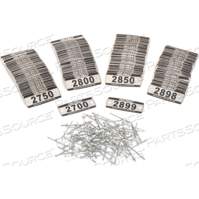 OEM#: 493411LКОМПЛЕКТ НОМЕРНЫХ ЗНАКОВ ДЛЯ ШКАФЧИКА, НОМЕР 2700-2899, 200/УПАКОВКА от Precision Sourcing