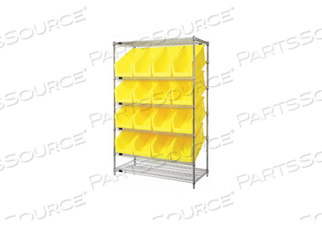 OEM#: WRSL6-74-2448-953YLPICK RACK 74 ОБЩАЯ ВЫСОТА 16 ЯЩИКОВ ЖЕЛТАЯ от Quantum Storage Systems