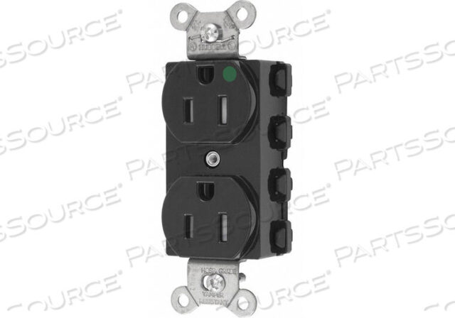 OEM#: SNAP8200BKTRARECEPTACLE ЧЕРНЫЙ 3 ПРОВОДА НЕЙЛОН 125 В переменного тока от Hubbell Incorporated, Wiring Device-Kellums