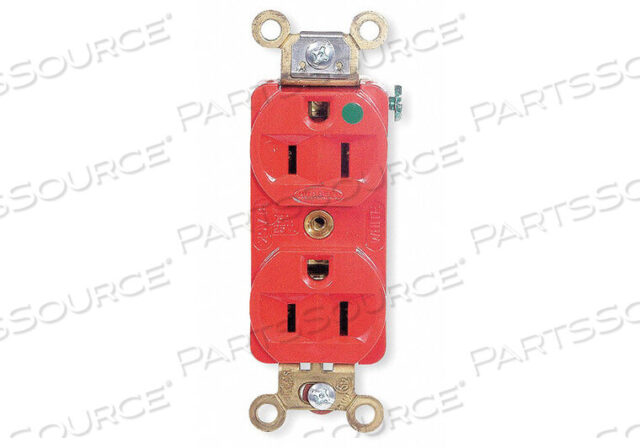 OEM#: HBL8200HREDRECEPTACLE DUPLEX 15A 5-15R 125V RED от Hubbell Incorporated, Wiring Device-Kellums